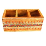 Mango Wood hand Painted Knifes/ Spoon Holder