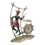 Iron Tribal Men Decorative Musician Show piece for home,Office Decor.